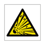 General Explosive Material Hazard Symbol Sign - PVC Safety Signs