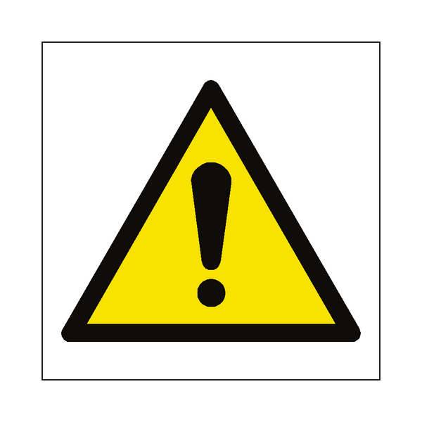 General Hazard Symbol Sign - PVC Safety Signs