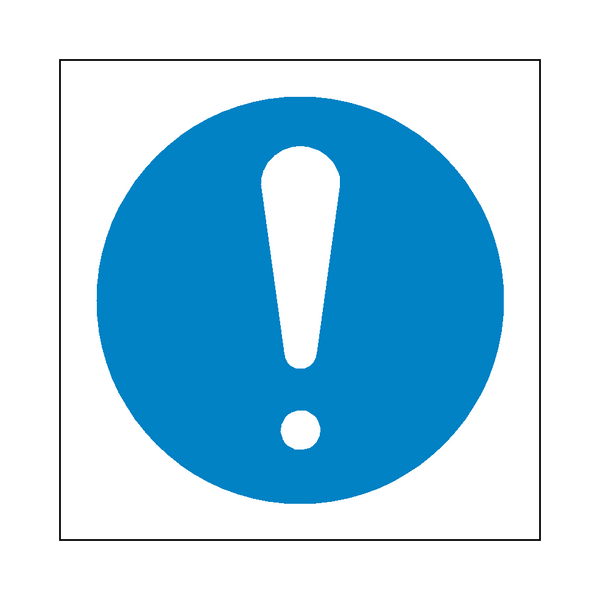General Mandatory Symbol Sign - PVC Safety Signs