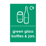Green Glass Waste Sign - PVC Safety Signs