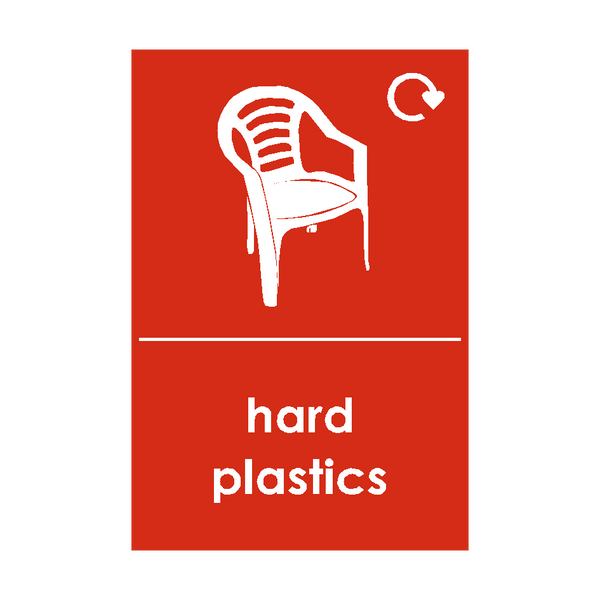 Hard Plastics Waste Recycling Signs - PVC Safety Signs