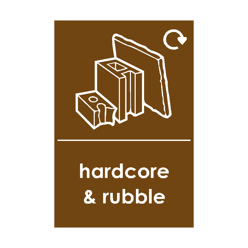 Clean Rubble Signs Hardcore and Rubble Waste Sign | PVC Safety Signs