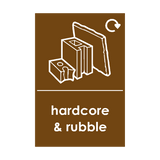 Hardcore and Rubble Waste Sign - PVC Safety Signs