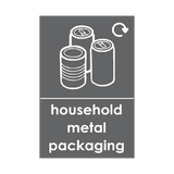 Household Metal Packaging Waste Recycling Signs - PVC Safety Signs