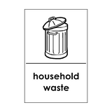Household Waste Recycling Signs - PVC Safety Signs