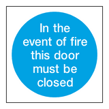Event Of Fire Door Sign - PVC Safety Signs