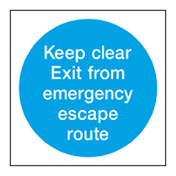Emergency Escape Route Sign - PVC Safety Signs