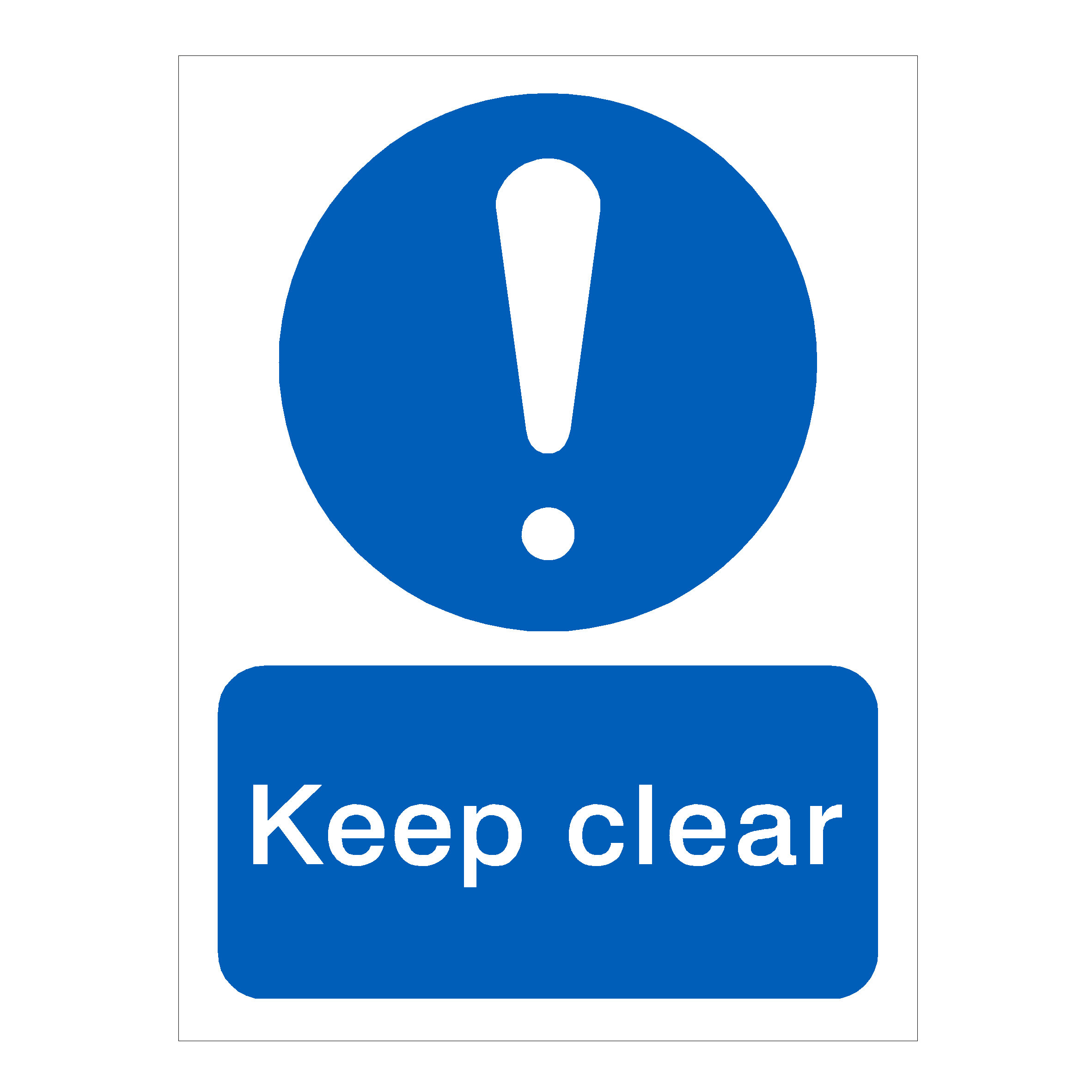 Keep Clear Door Sign | Clear Door Safety Signage | PVC Safety Signs