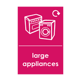 Large Appliances Waste Sign - PVC Safety Signs
