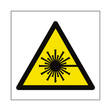 Laser Beam Hazard Symbol Sign - PVC Safety Signs