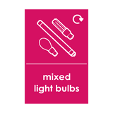 Mixed Bulb Waste Sign - PVC Safety Signs