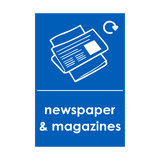 Newspaper and Magazines Waste Recycling Signs - PVC Safety Signs
