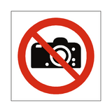 No Photography Symbol Sign - PVC Safety Signs