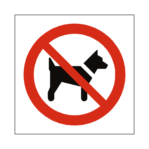 No Dogs Symbol Sign - PVC Safety Signs