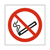 No Smoking Prohibition Symbol Sign - PVC Safety Signs