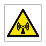 Non Ionizing Radiation Hazard Symbol Sign EMF - PVC Safety Signs