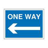 One Way Arrow Left Traffic Sign - PVC Safety Signs