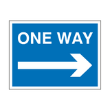 One Way Arrow Right Traffic Sign - PVC Safety Signs