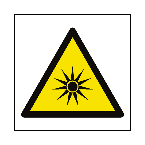 Optical Radiation Hazard Symbol Sign - PVC Safety Signs