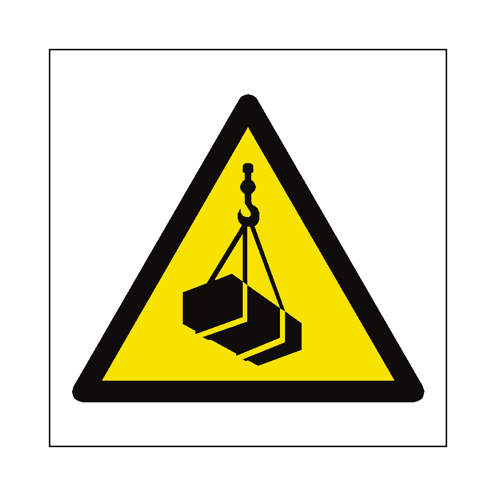 Load Control Sign Overhead Load Hazard Symbol Sign | PVC Safety Signs