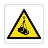 Overhead Load Hazard Symbol Sign - PVC Safety Signs