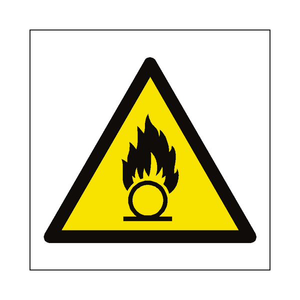 Oxidising Hazard Symbol Sign - PVC Safety Signs