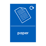 Paper Waste Recycling Signs - PVC Safety Signs