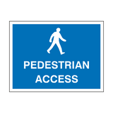 Pedestrian Access Sign - PVC Safety Signs