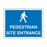 Pedestrian Site Entrance Sign - PVC Safety Signs