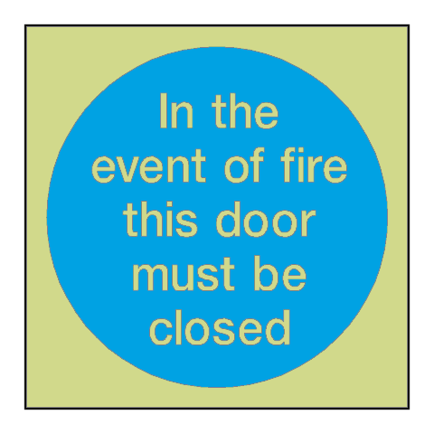 Event Of Fire Door Photoluminescent Sign - PVC Safety Signs