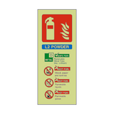 L2 Fire Extinguisher Photoluminescent Sign - PVC Safety Signs