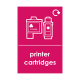 Printer Cartriges Waste Sign - PVC Safety Signs