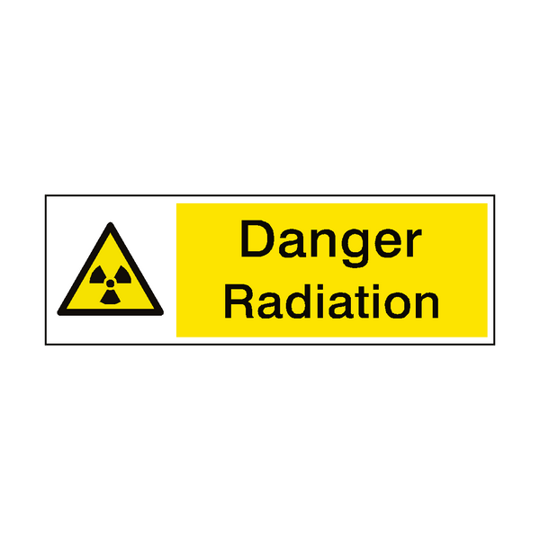 Danger Radiation Risk Sign - PVC Safety Signs