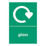 Recycling Glass Sign - PVC Safety Signs