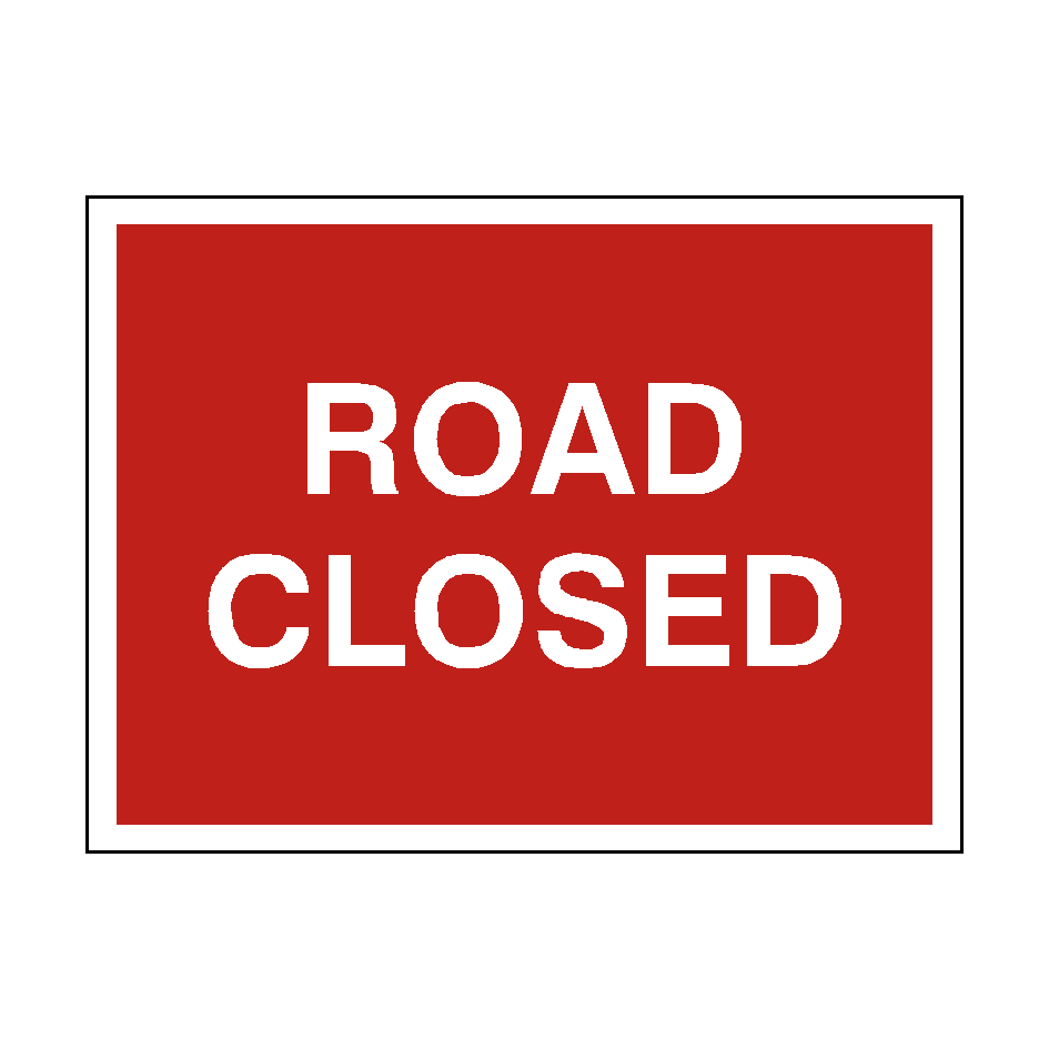 Road Closed Traffic Sign PVC Safety Signs