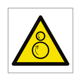 Rotating Rollers Hazard Symbol Sign - PVC Safety Signs