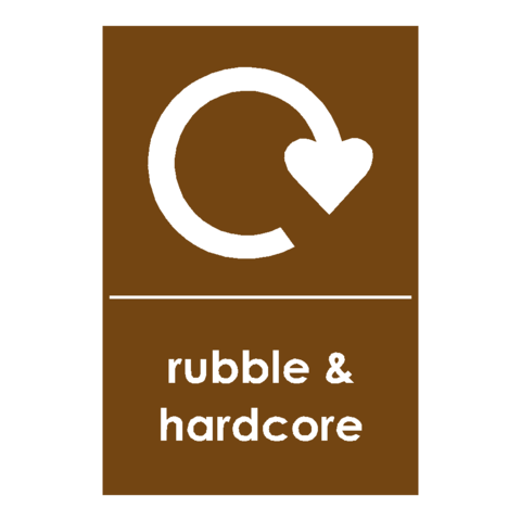 Recycling Hardcore & Rubble Sign - PVC Safety Signs