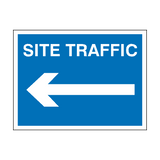 Site Traffic Arrow Left Sign - PVC Safety Signs
