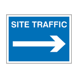 Site Traffic Arrow Right Sign - PVC Safety Signs