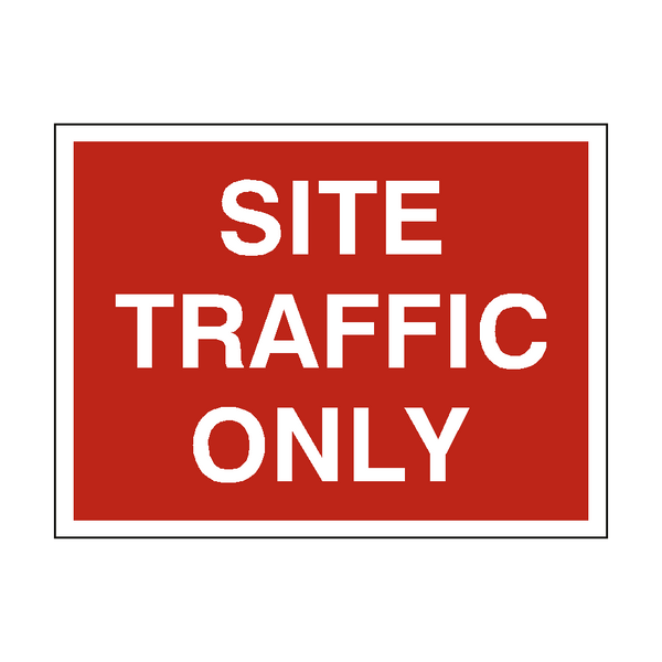Site Traffic Only Sign - PVC Safety Signs