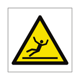 Slippery Floor Hazard Symbol Sign - PVC Safety Signs