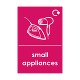 Small Appliances Waste Sign (option 3) - PVC Safety Signs