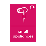 Small Appliances Waste Sign (option 4) - PVC Safety Signs