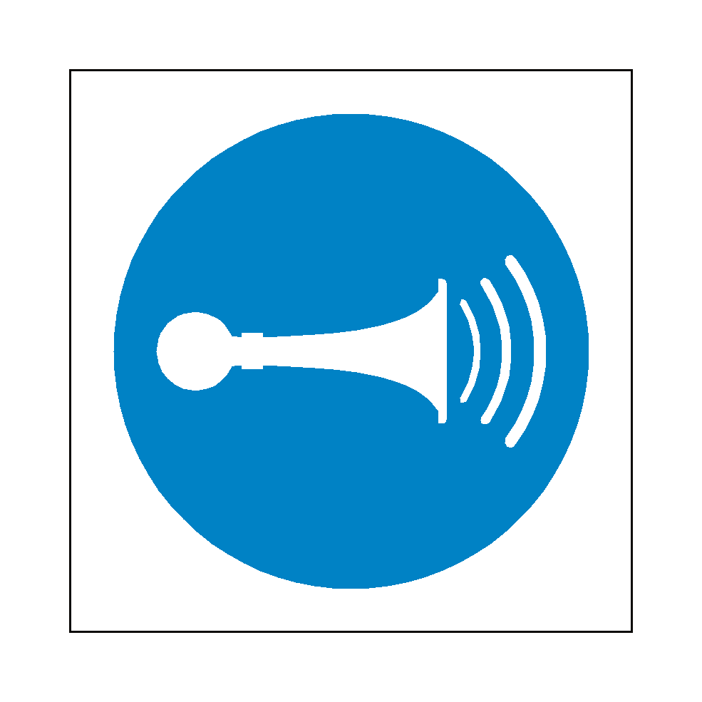 Sound Machine Sign Sound Horn Symbol Sign | PVC Safety Signs