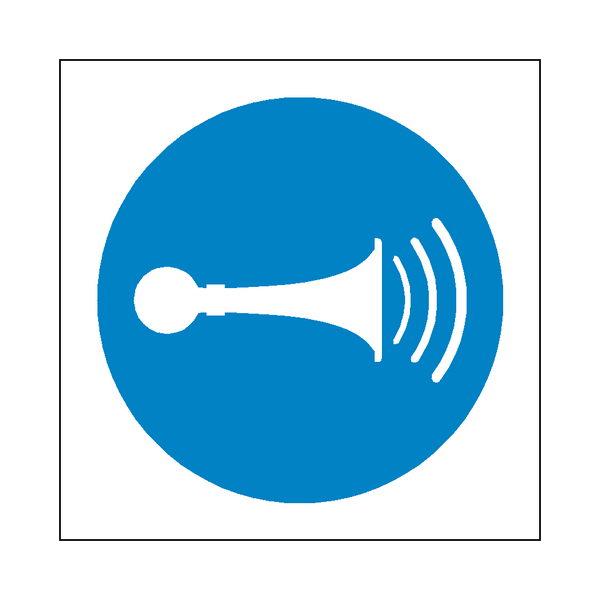 Sound Horn Symbol Sign - PVC Safety Signs
