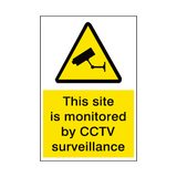 Site Monitored By CCTV Security Sign - PVC Safety Signs