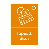 Tapes and Discs Waste Recycling Signs - PVC Safety Signs