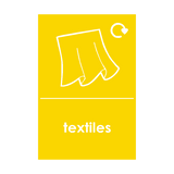 Textiles Waste Recycling Signs - PVC Safety Signs