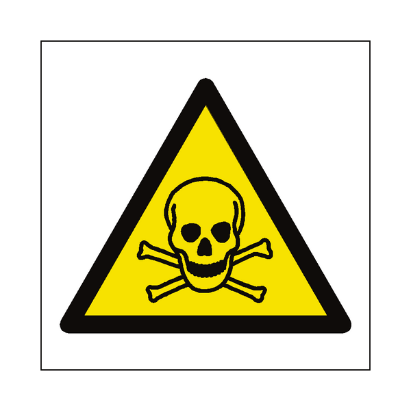Toxic Material Hazard Symbol Sign - PVC Safety Signs