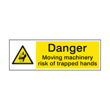 Trapped Hands Hazard Sign - PVC Safety Signs
